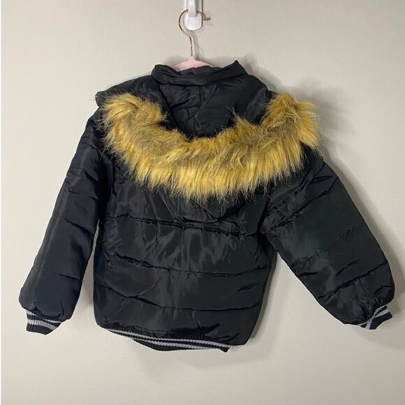 Black Puffer Ski Jacket, Toddlers Size 4-5T - Picture 2 of 3